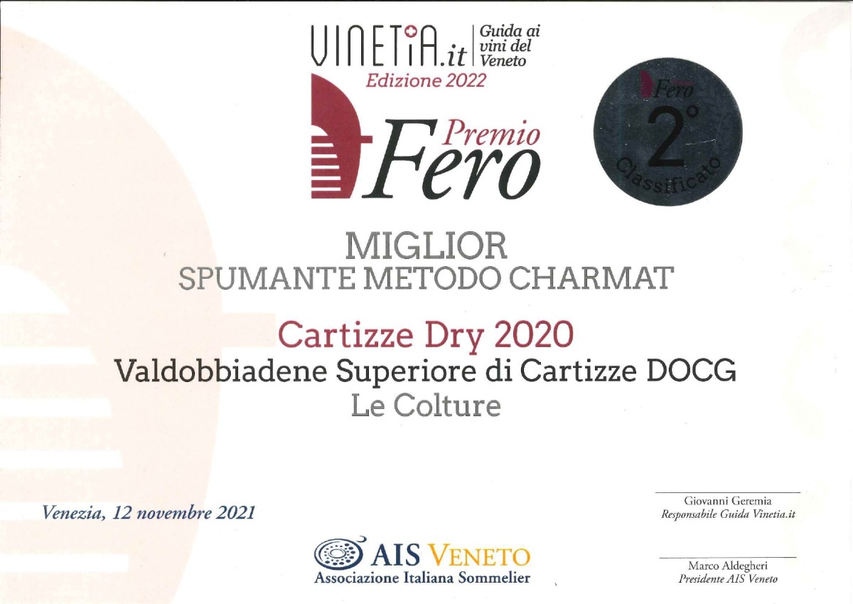 Fero Prize: second place for Cartizze Dry 2020