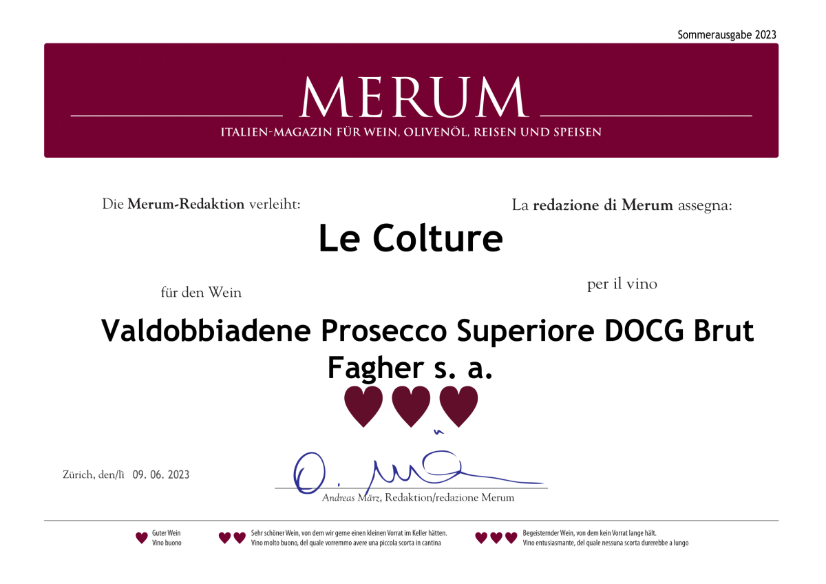 Fagher premiato da Merum